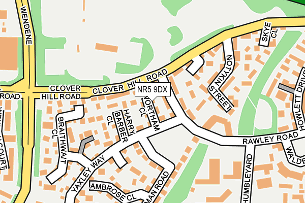 NR5 9DX map - OS OpenMap – Local (Ordnance Survey)