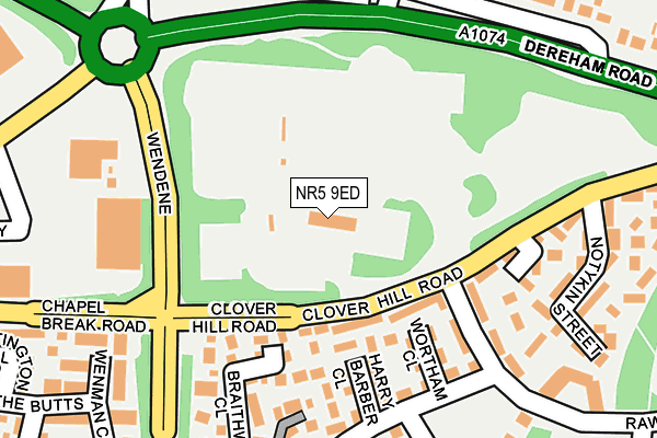 NR5 9ED map - OS OpenMap – Local (Ordnance Survey)