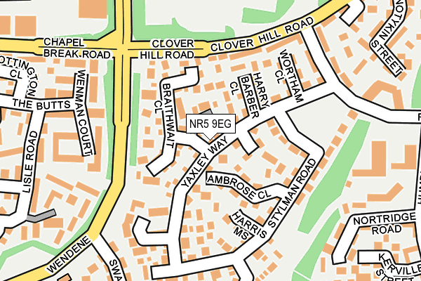 NR5 9EG map - OS OpenMap – Local (Ordnance Survey)