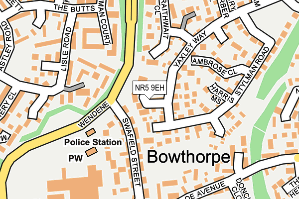 NR5 9EH map - OS OpenMap – Local (Ordnance Survey)