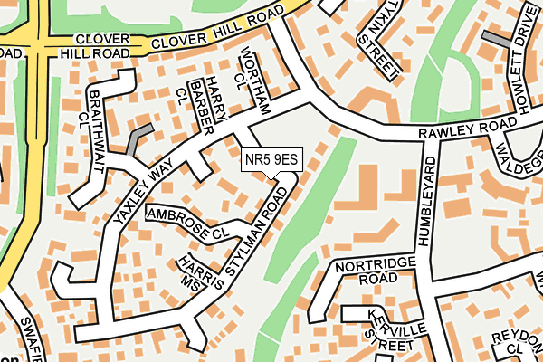NR5 9ES map - OS OpenMap – Local (Ordnance Survey)