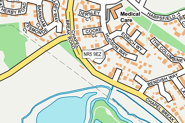 NR5 9EZ map - OS OpenMap – Local (Ordnance Survey)