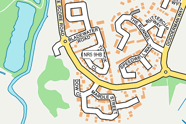 NR5 9HB map - OS OpenMap – Local (Ordnance Survey)