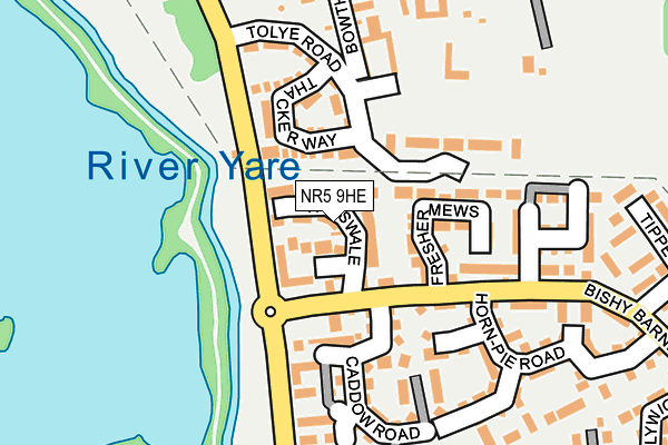 NR5 9HE map - OS OpenMap – Local (Ordnance Survey)