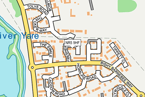 NR5 9HF map - OS OpenMap – Local (Ordnance Survey)
