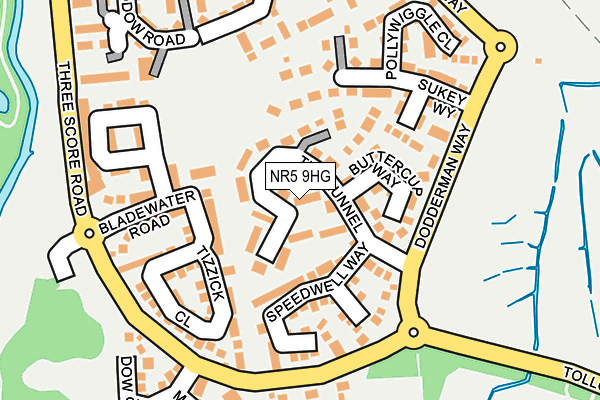 NR5 9HG map - OS OpenMap – Local (Ordnance Survey)