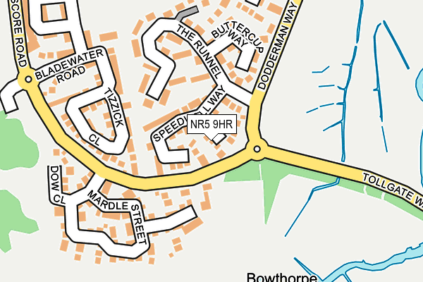 NR5 9HR map - OS OpenMap – Local (Ordnance Survey)