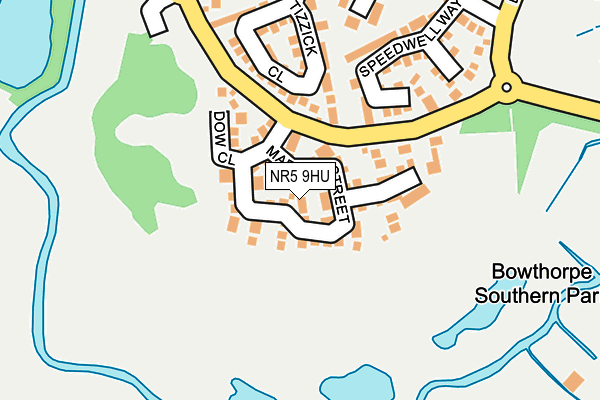 NR5 9HU map - OS OpenMap – Local (Ordnance Survey)