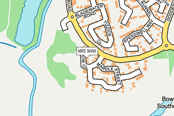 NR5 9HW map - OS OpenMap – Local (Ordnance Survey)