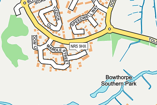 NR5 9HX map - OS OpenMap – Local (Ordnance Survey)