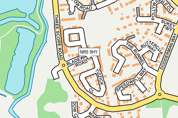 NR5 9HY map - OS OpenMap – Local (Ordnance Survey)
