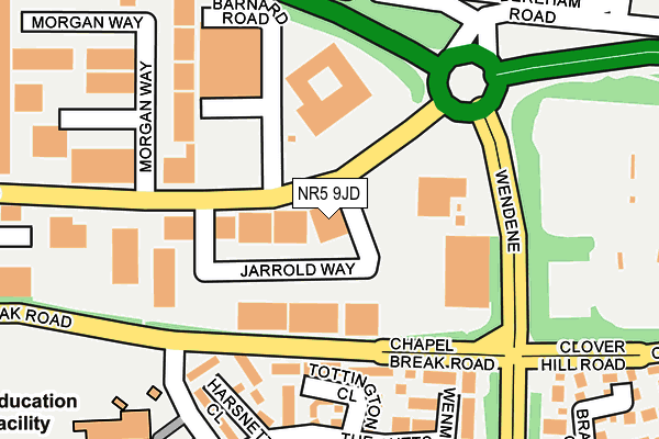 NR5 9JD map - OS OpenMap – Local (Ordnance Survey)