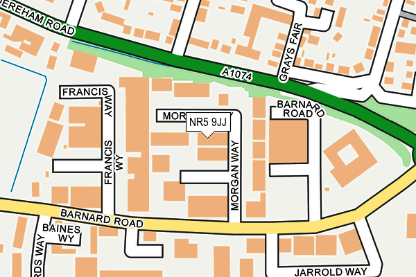 NR5 9JJ map - OS OpenMap – Local (Ordnance Survey)