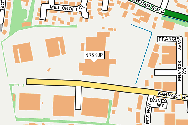 NR5 9JP map - OS OpenMap – Local (Ordnance Survey)