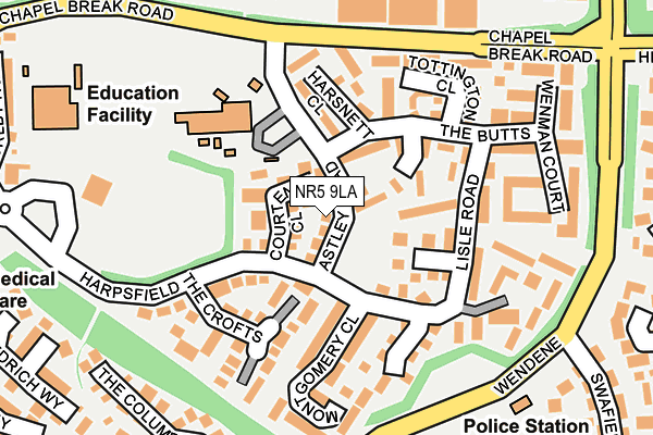 NR5 9LA map - OS OpenMap – Local (Ordnance Survey)