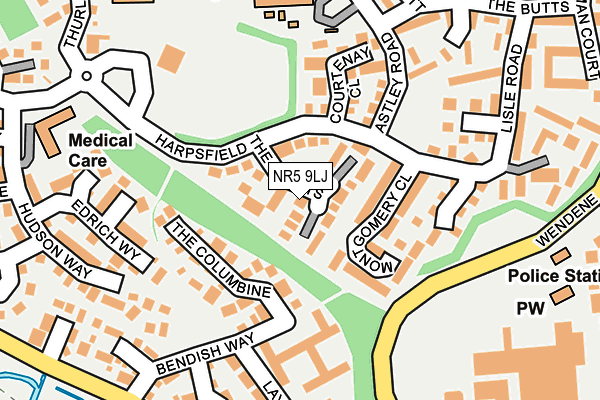 NR5 9LJ map - OS OpenMap – Local (Ordnance Survey)