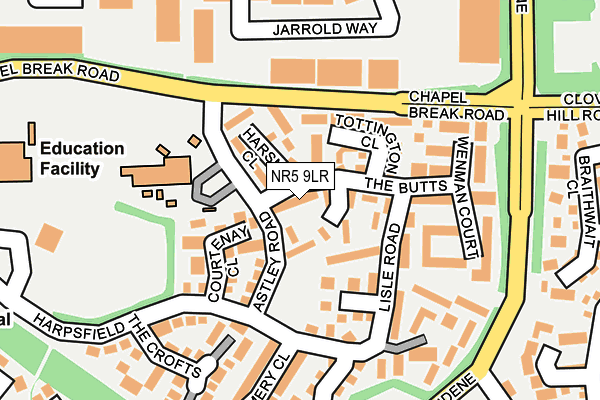 NR5 9LR map - OS OpenMap – Local (Ordnance Survey)