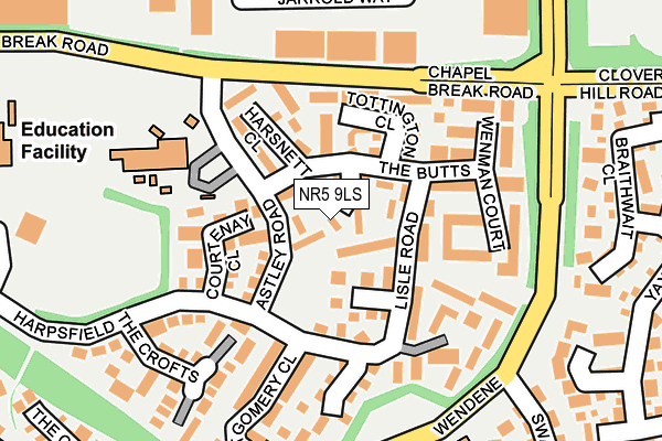 NR5 9LS map - OS OpenMap – Local (Ordnance Survey)