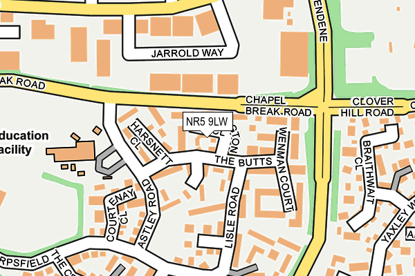 NR5 9LW map - OS OpenMap – Local (Ordnance Survey)