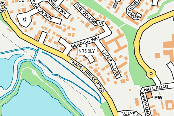NR5 9LY map - OS OpenMap – Local (Ordnance Survey)
