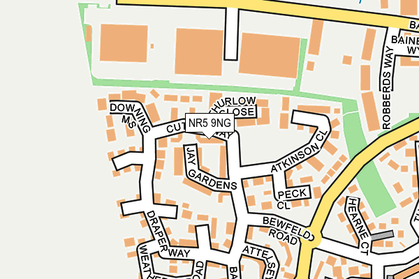 NR5 9NG map - OS OpenMap – Local (Ordnance Survey)