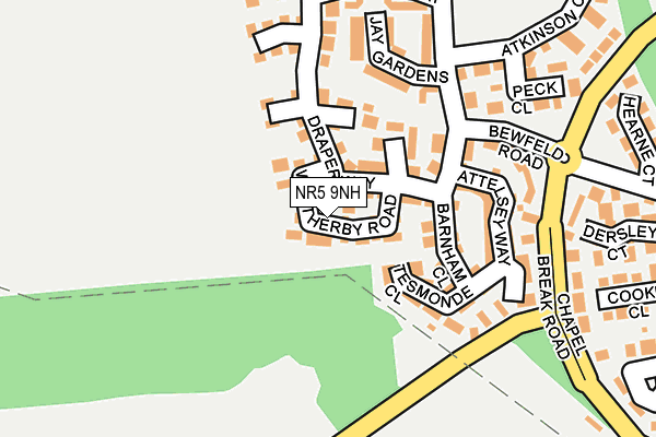 NR5 9NH map - OS OpenMap – Local (Ordnance Survey)
