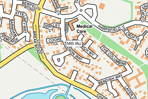 NR5 9NJ map - OS OpenMap – Local (Ordnance Survey)