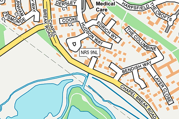 NR5 9NL map - OS OpenMap – Local (Ordnance Survey)