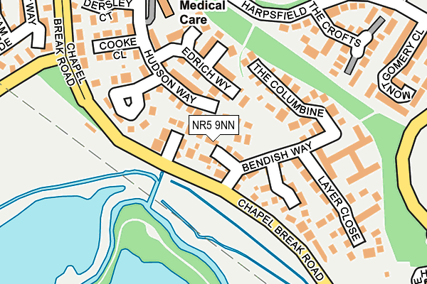 NR5 9NN map - OS OpenMap – Local (Ordnance Survey)
