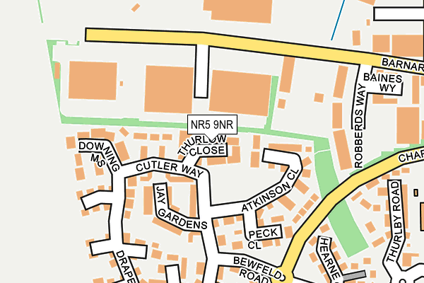 NR5 9NR map - OS OpenMap – Local (Ordnance Survey)