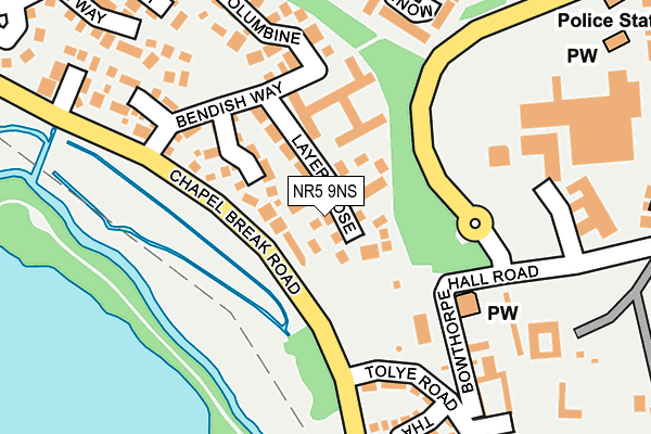 NR5 9NS map - OS OpenMap – Local (Ordnance Survey)