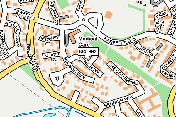 NR5 9NX map - OS OpenMap – Local (Ordnance Survey)