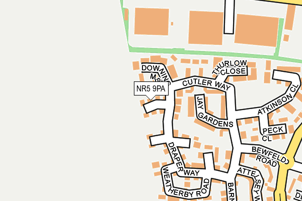 NR5 9PA map - OS OpenMap – Local (Ordnance Survey)