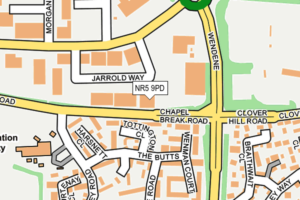 NR5 9PD map - OS OpenMap – Local (Ordnance Survey)