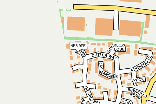 NR5 9PE map - OS OpenMap – Local (Ordnance Survey)