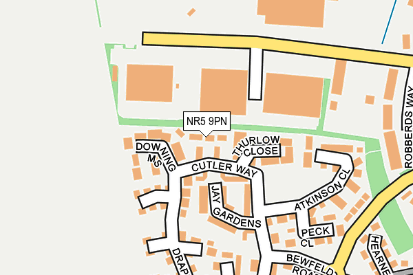 NR5 9PN map - OS OpenMap – Local (Ordnance Survey)