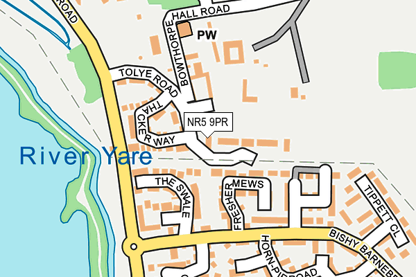 NR5 9PR map - OS OpenMap – Local (Ordnance Survey)