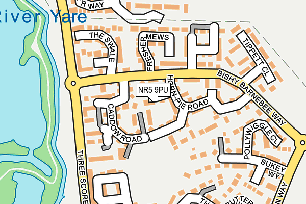NR5 9PU map - OS OpenMap – Local (Ordnance Survey)