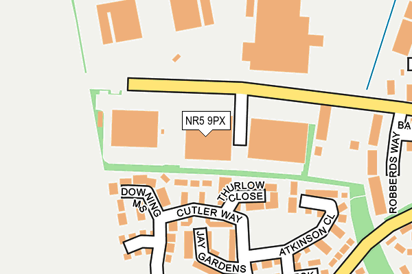 NR5 9PX map - OS OpenMap – Local (Ordnance Survey)