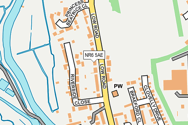 NR6 5AE map - OS OpenMap – Local (Ordnance Survey)
