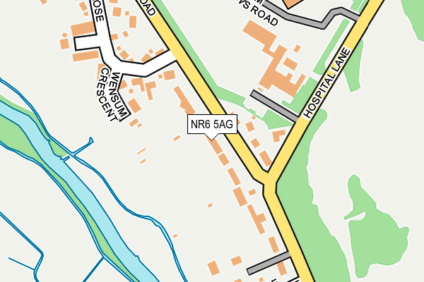 NR6 5AG map - OS OpenMap – Local (Ordnance Survey)