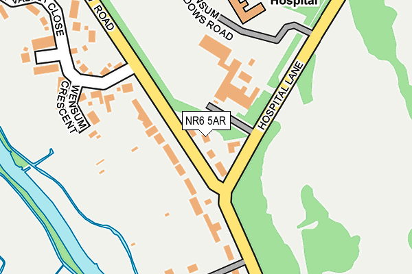 NR6 5AR map - OS OpenMap – Local (Ordnance Survey)