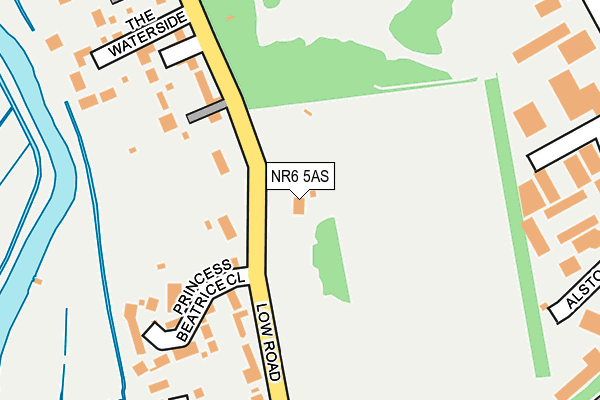NR6 5AS map - OS OpenMap – Local (Ordnance Survey)