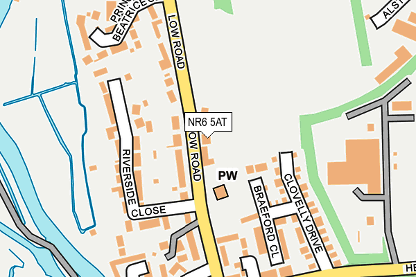 NR6 5AT map - OS OpenMap – Local (Ordnance Survey)