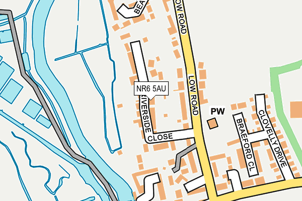 NR6 5AU map - OS OpenMap – Local (Ordnance Survey)