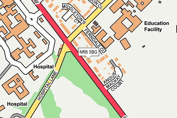 NR6 5BG map - OS OpenMap – Local (Ordnance Survey)