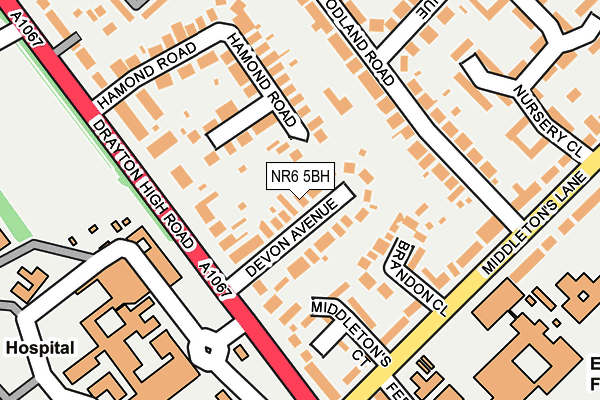 NR6 5BH map - OS OpenMap – Local (Ordnance Survey)