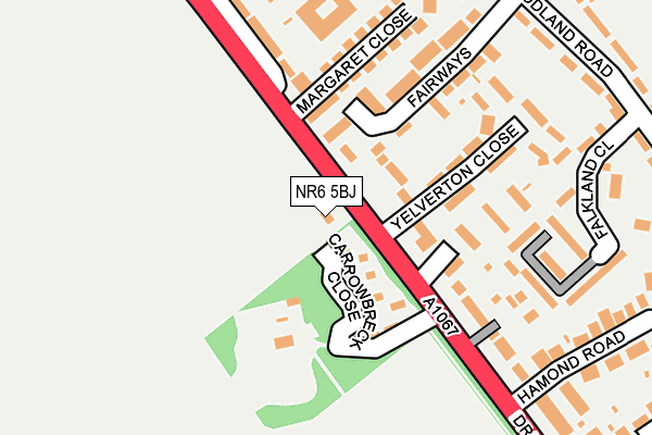 NR6 5BJ map - OS OpenMap – Local (Ordnance Survey)