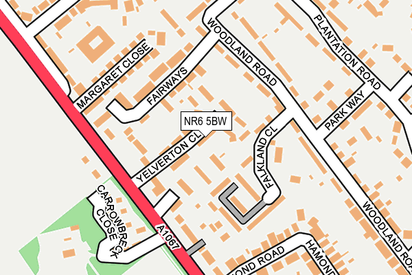 NR6 5BW map - OS OpenMap – Local (Ordnance Survey)