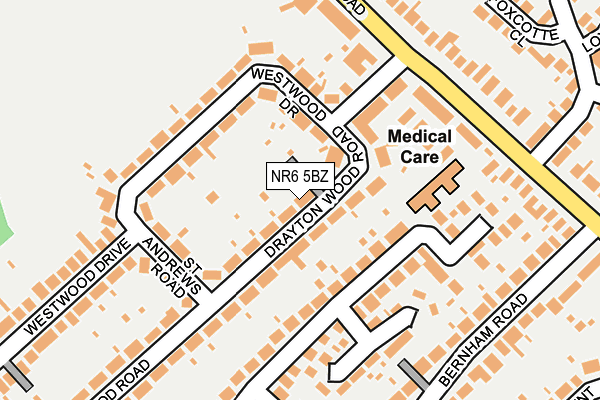 NR6 5BZ map - OS OpenMap – Local (Ordnance Survey)